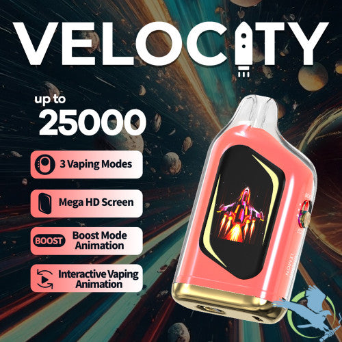 Velocity 17ML 25K Puffs Disposable Device With Interactive Vaping Animation & Mega HD Screen - Display of 5