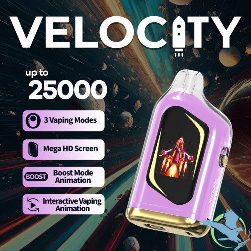 Velocity 17ML 25K Puffs Disposable Device With Interactive Vaping Animation & Mega HD Screen - Display of 5