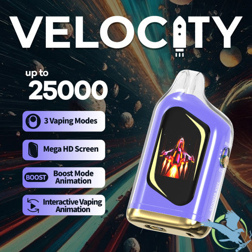 Velocity 17ML 25K Puffs Disposable Device With Interactive Vaping Animation & Mega HD Screen - Display of 5