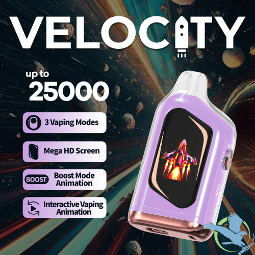Velocity 17ML 25K Puffs Disposable Device With Interactive Vaping Animation & Mega HD Screen - Display of 5