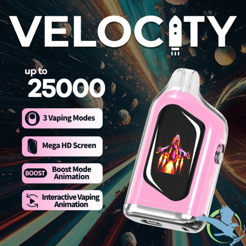 Velocity 17ML 25K Puffs Disposable Device With Interactive Vaping Animation & Mega HD Screen - Display of 5