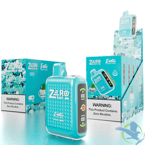 Zero Bar Exotic Edition 13ML 7500 Puffs Zero Nicotine Disposable Vape Device With Airflow Control & LED Screen - Display of 5