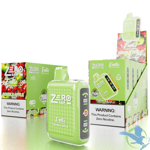 Zero Bar Exotic Edition 13ML 7500 Puffs Zero Nicotine Disposable Vape Device With Airflow Control & LED Screen - Display of 5