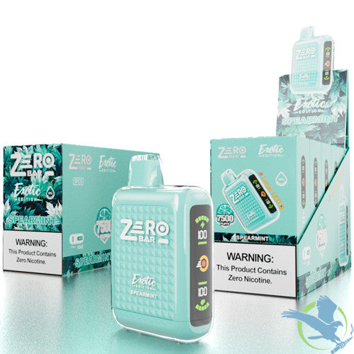 Zero Bar Exotic Edition 13ML 7500 Puffs Zero Nicotine Disposable Vape Device With Airflow Control & LED Screen - Display of 5