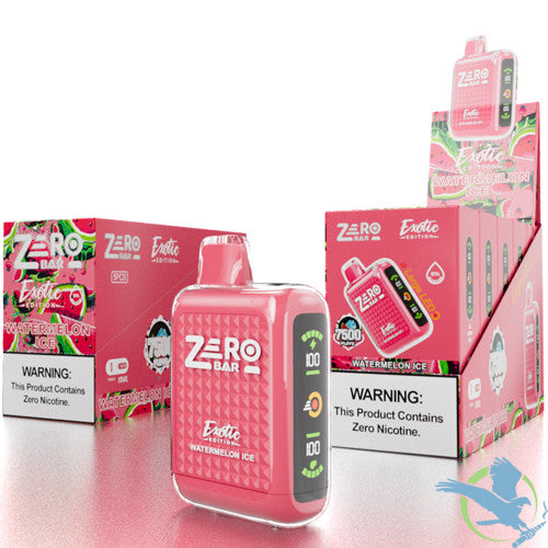 Zero Bar Exotic Edition 13ML 7500 Puffs Zero Nicotine Disposable Vape Device With Airflow Control & LED Screen - Display of 5