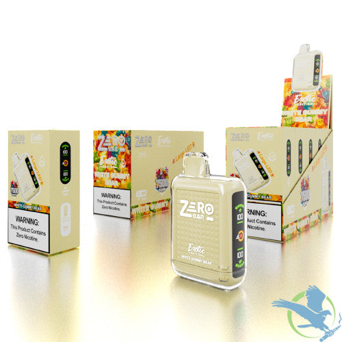 Zero Bar Exotic Edition 13ML 7500 Puffs Zero Nicotine Disposable Vape Device With Airflow Control & LED Screen - Display of 5