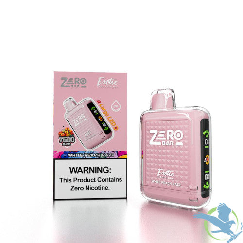 Zero Bar Exotic Edition 13ML 7500 Puffs Zero Nicotine Disposable Vape Device With Airflow Control & LED Screen - Display of 5