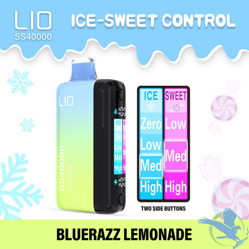 Lio SS40000 Puffs 22ML Disposable Device With HD Full Screen & Ice-Sweet Control - Display of 5