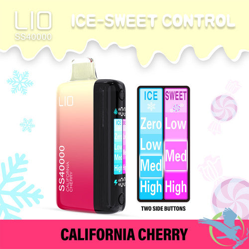 Lio SS40000 Puffs 22ML Disposable Device With HD Full Screen & Ice-Sweet Control - Display of 5
