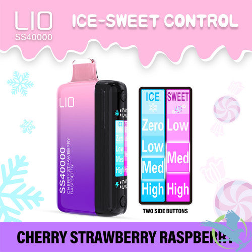 Lio SS40000 Puffs 22ML Disposable Device With HD Full Screen & Ice-Sweet Control - Display of 5