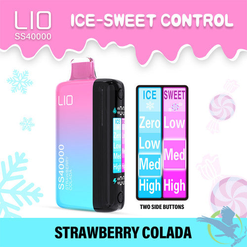 Lio SS40000 Puffs 22ML Disposable Device With HD Full Screen & Ice-Sweet Control - Display of 5