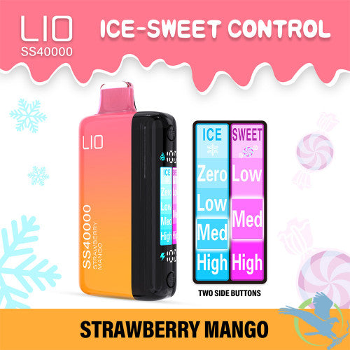 Lio SS40000 Puffs 22ML Disposable Device With HD Full Screen & Ice-Sweet Control - Display of 5