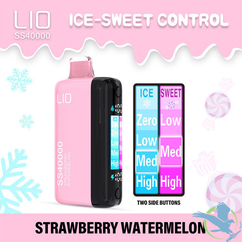 Lio SS40000 Puffs 22ML Disposable Device With HD Full Screen & Ice-Sweet Control - Display of 5