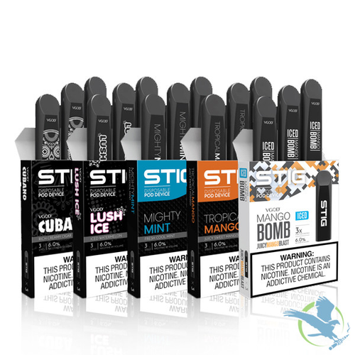 VGOD STIG 1.2ML Salt Nicotine Disposable Pod Device - Pack of 3 - Display of 10 Packs