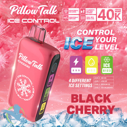 Pillow Talk Ice Control IC40000 Puffs 20ML Disposable Device With Touch To Adjust Ice Level & LED Screen - Display of 5