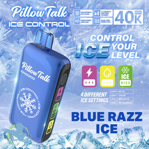 Pillow Talk Ice Control IC40000 Puffs 20ML Disposable Device With Touch To Adjust Ice Level & LED Screen - Display of 5