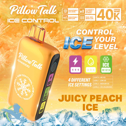 Pillow Talk Ice Control IC40000 Puffs 20ML Disposable Device With Touch To Adjust Ice Level & LED Screen - Display of 5