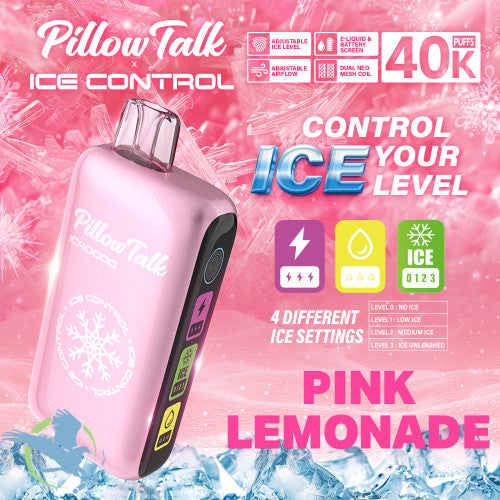 Pillow Talk Ice Control IC40000 Puffs 20ML Disposable Device With Touch To Adjust Ice Level & LED Screen - Display of 5