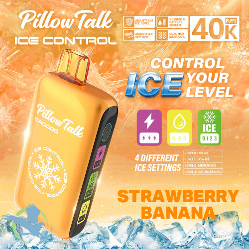 Pillow Talk Ice Control IC40000 Puffs 20ML Disposable Device With Touch To Adjust Ice Level & LED Screen - Display of 5