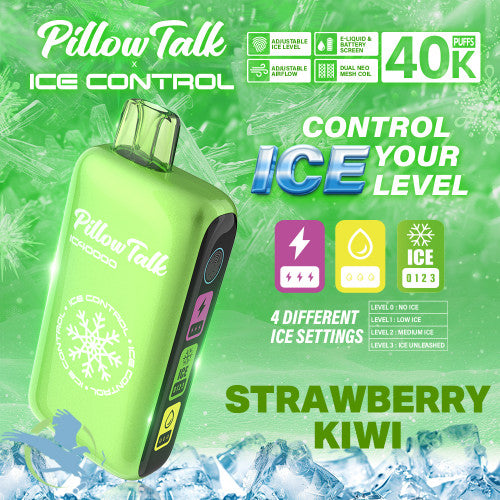 Pillow Talk Ice Control IC40000 Puffs 20ML Disposable Device With Touch To Adjust Ice Level & LED Screen - Display of 5