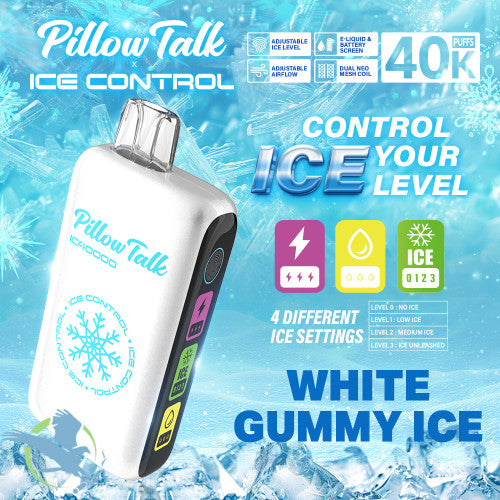 Pillow Talk Ice Control IC40000 Puffs 20ML Disposable Device With Touch To Adjust Ice Level & LED Screen - Display of 5